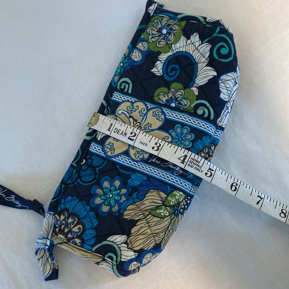 Vera Bradley mod floral blue trapeze cosmetic bag - Picture 12 of 15